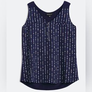 Fortune & Ivy Lighton Zip Detail mixed material blouse
